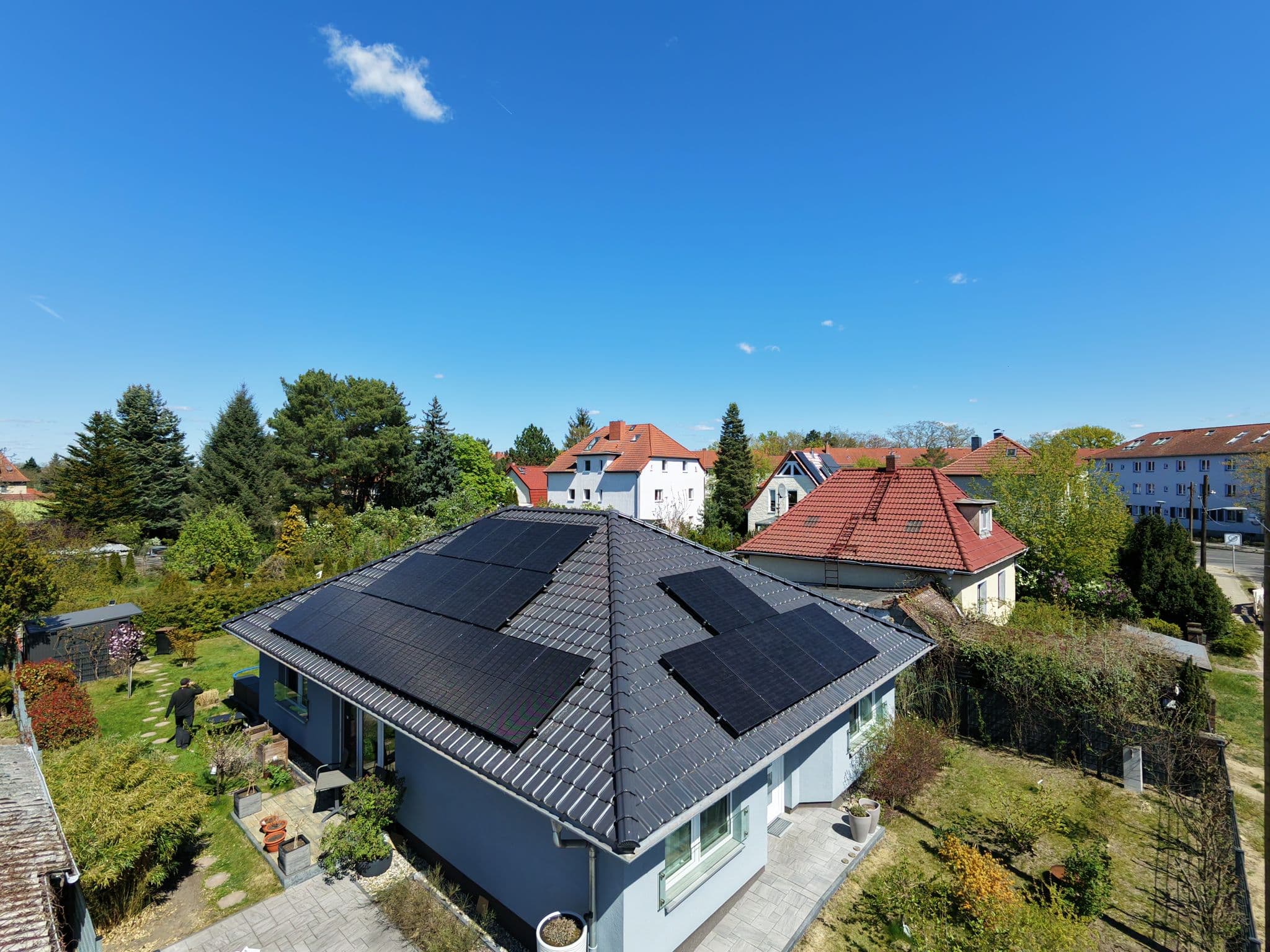 Solaranlage auf einem Privathaus von Profisolar Bau